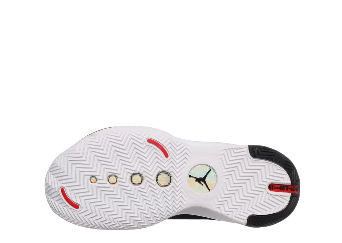 white outsole with the jumpman on the center
