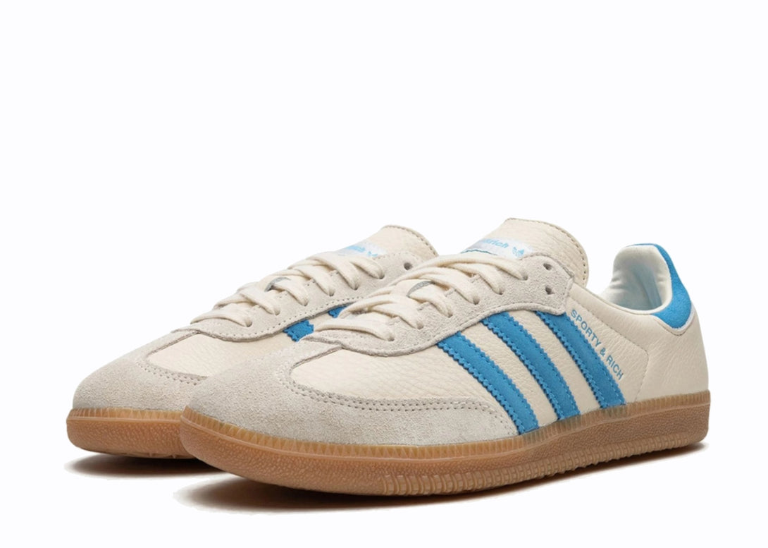Adidas Samba OG Sporty & Rich Cream Blue in white and blue color