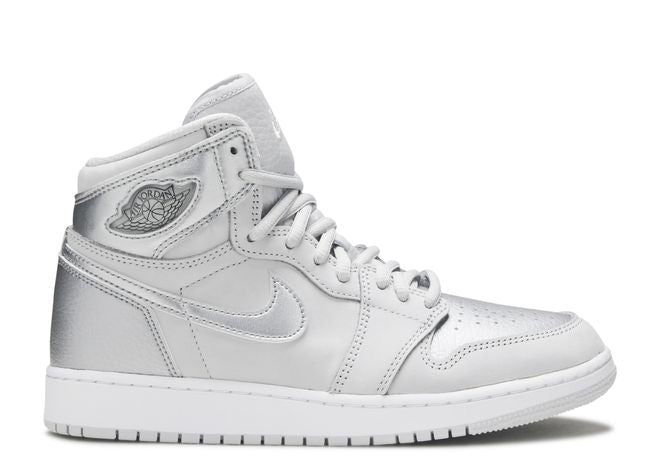 Side View of Nike Jordan 1 High COJP Neutral Grey Silver
