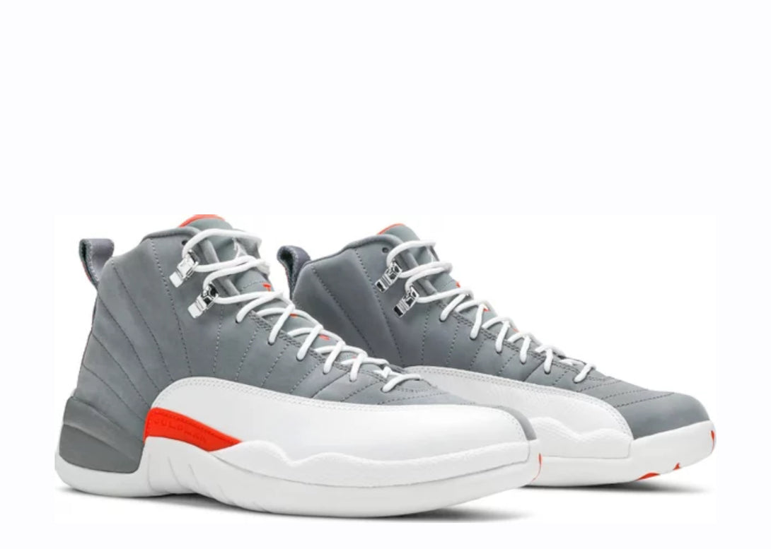 Grey Jordan 12 Orange White