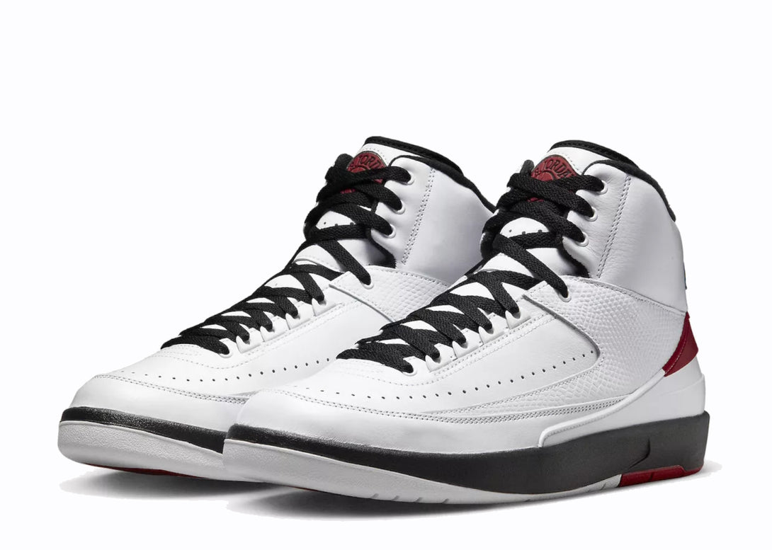 Full Pair of Nike Jordan 2 Chicago Black White Red