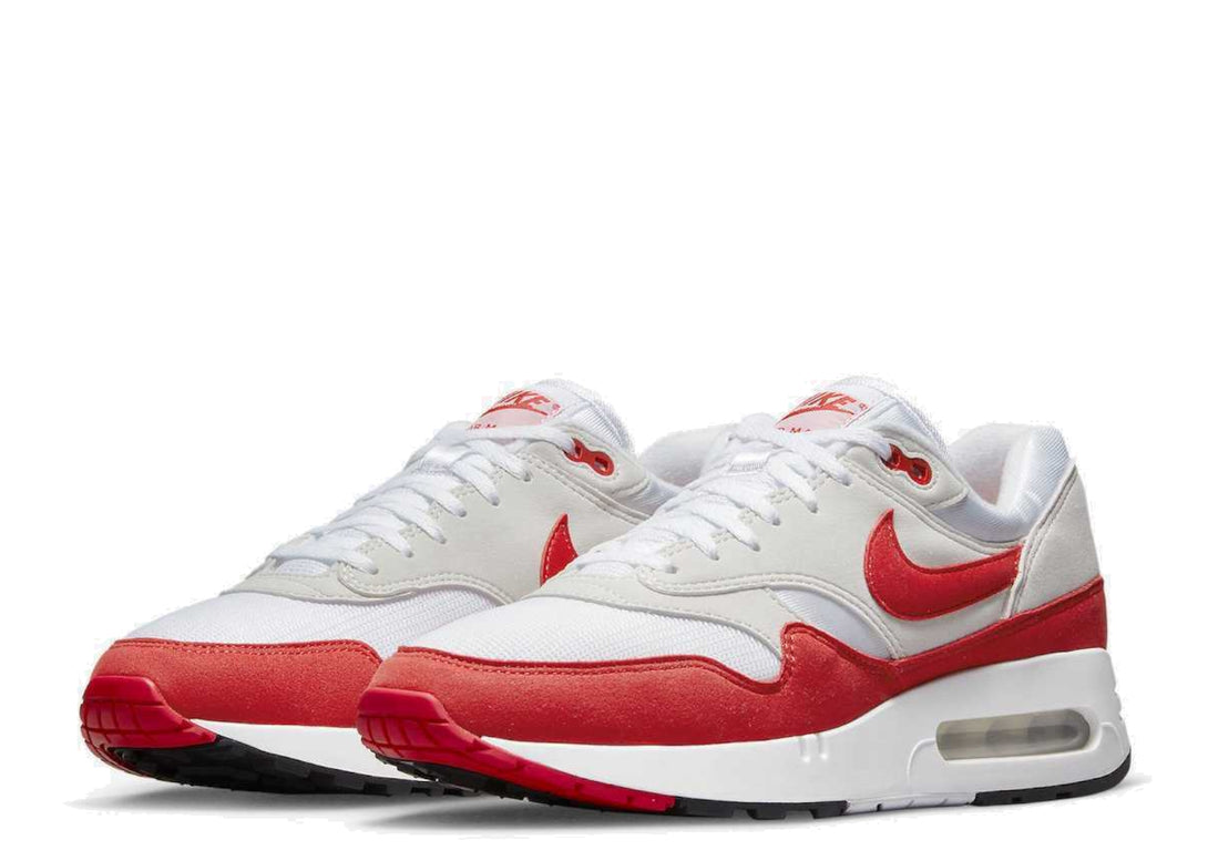 Close-up view of Nike Air Max 1 '86 OG Big Bubble in sport red