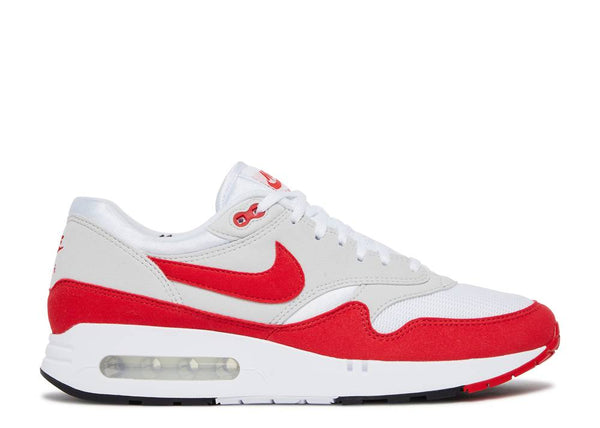 Side view of Nike Air Max 1 '86 OG Big Bubble in red and white