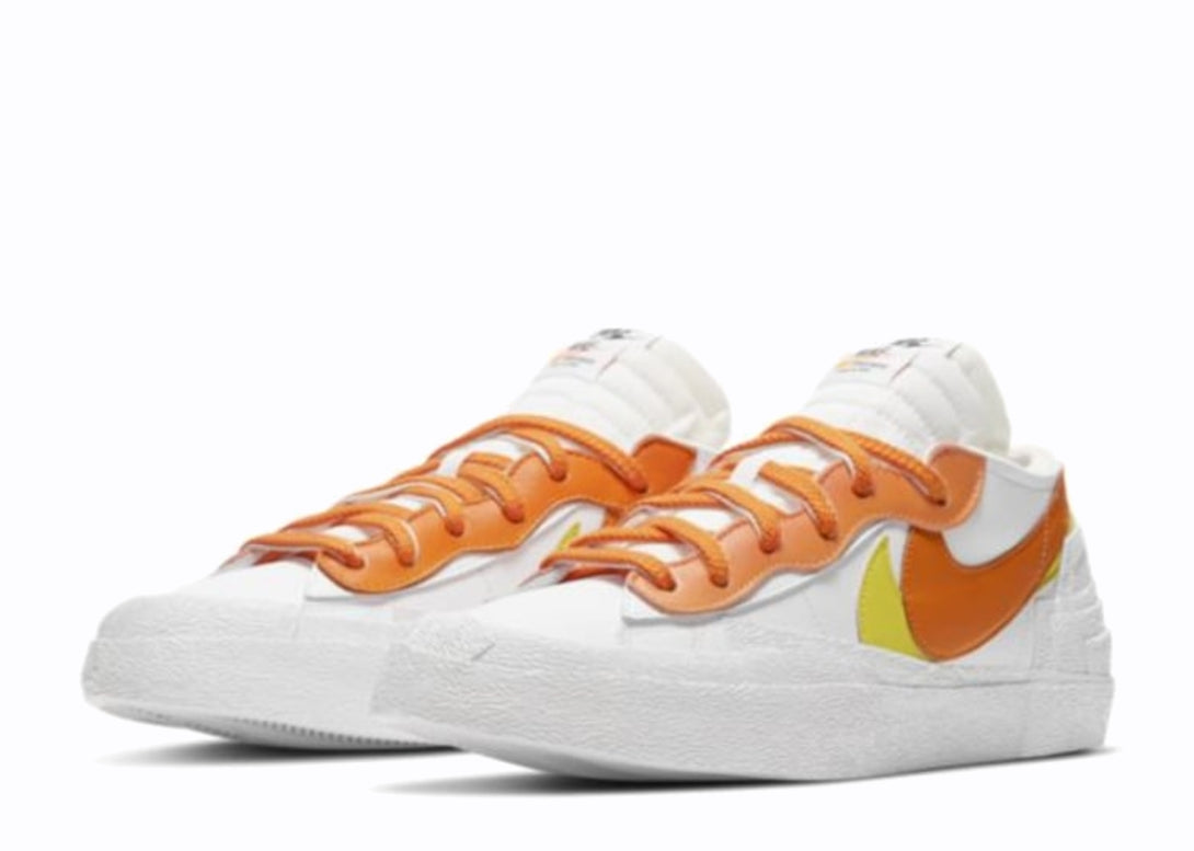 Nike Blazer Low in white and orange color scheme