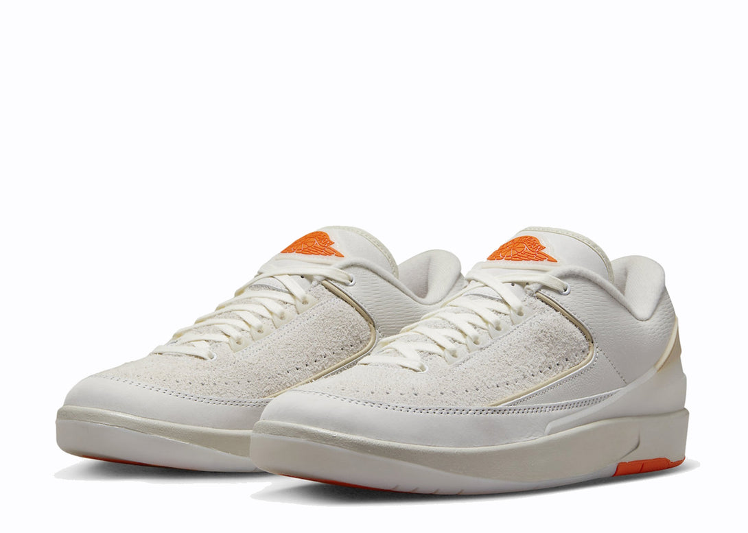 Full Pair of Nike Jordan 2 Low Shelflife Cream Orange